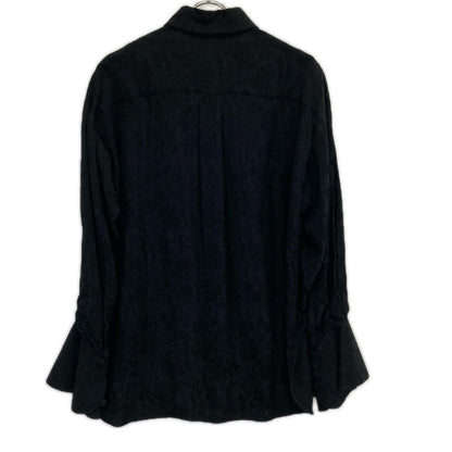 Mame Kurogouchi マメクロゴウチ 25FW MM25FW-SH020 ブラック Floral Jacquard Shirt トップス