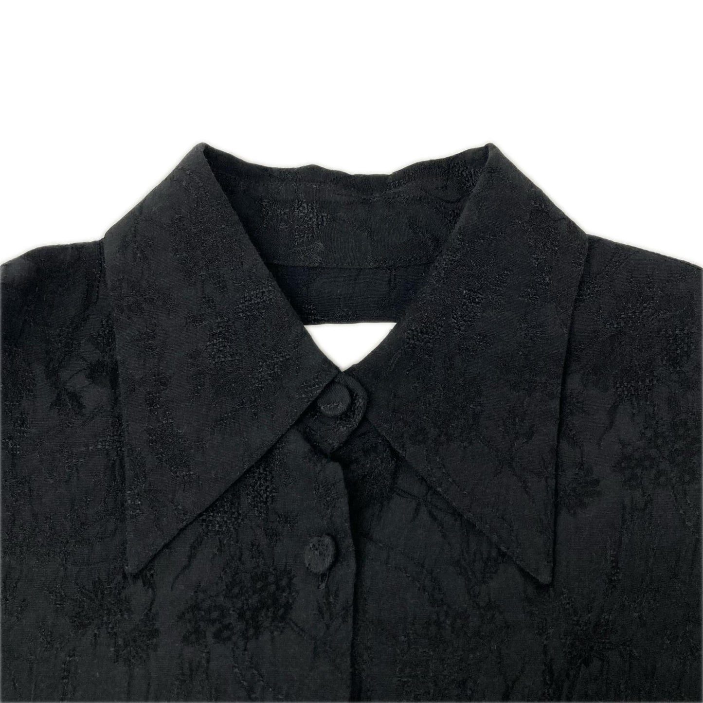 Mame Kurogouchi マメクロゴウチ 25FW MM25FW-SH020 ブラック Floral Jacquard Shirt トップス