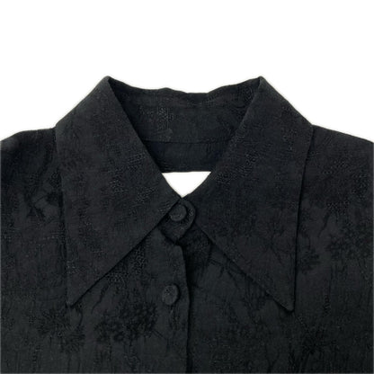 Mame Kurogouchi マメクロゴウチ 25FW MM25FW-SH020 ブラック Floral Jacquard Shirt トップス