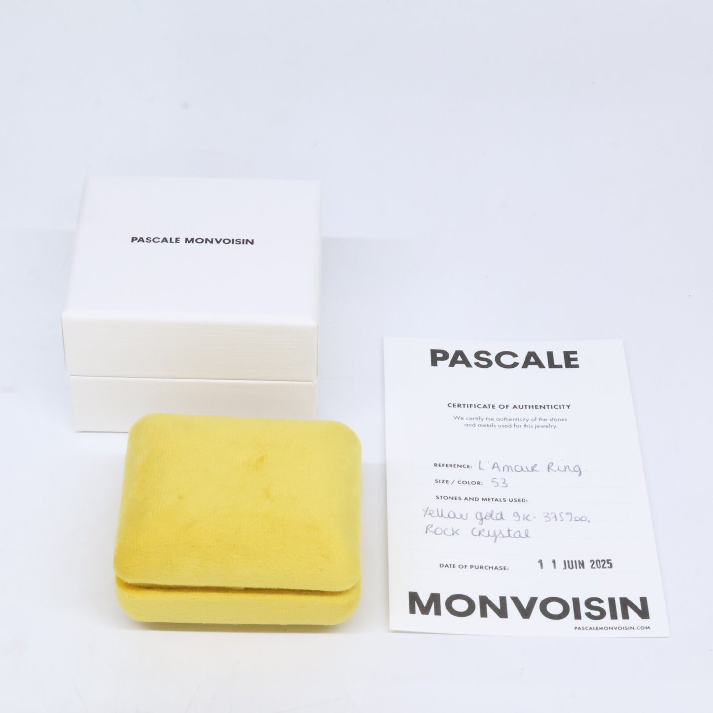 PASCALE MONVOISIN パスカルモンヴォワザン 9KYG L'AMOUR CRYSTAL RING ラムール クリスタル リング 指輪