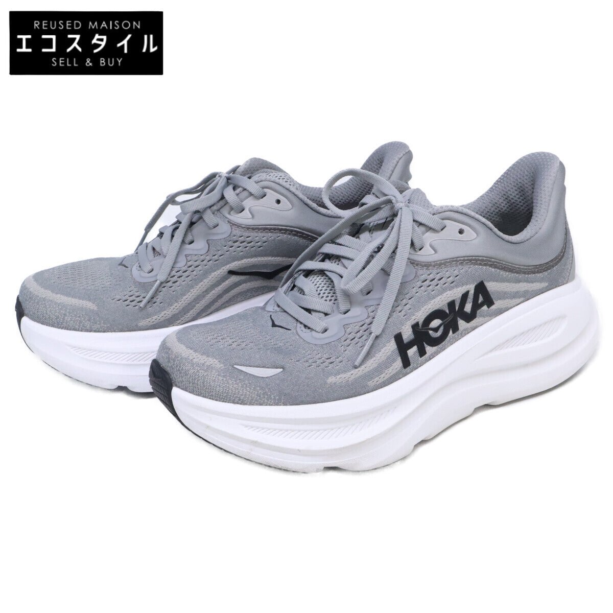HOKAONEONE ホカオネオネ 【美品】1162013 M BONDI 9 WIDE ランニングシューズ シューズ