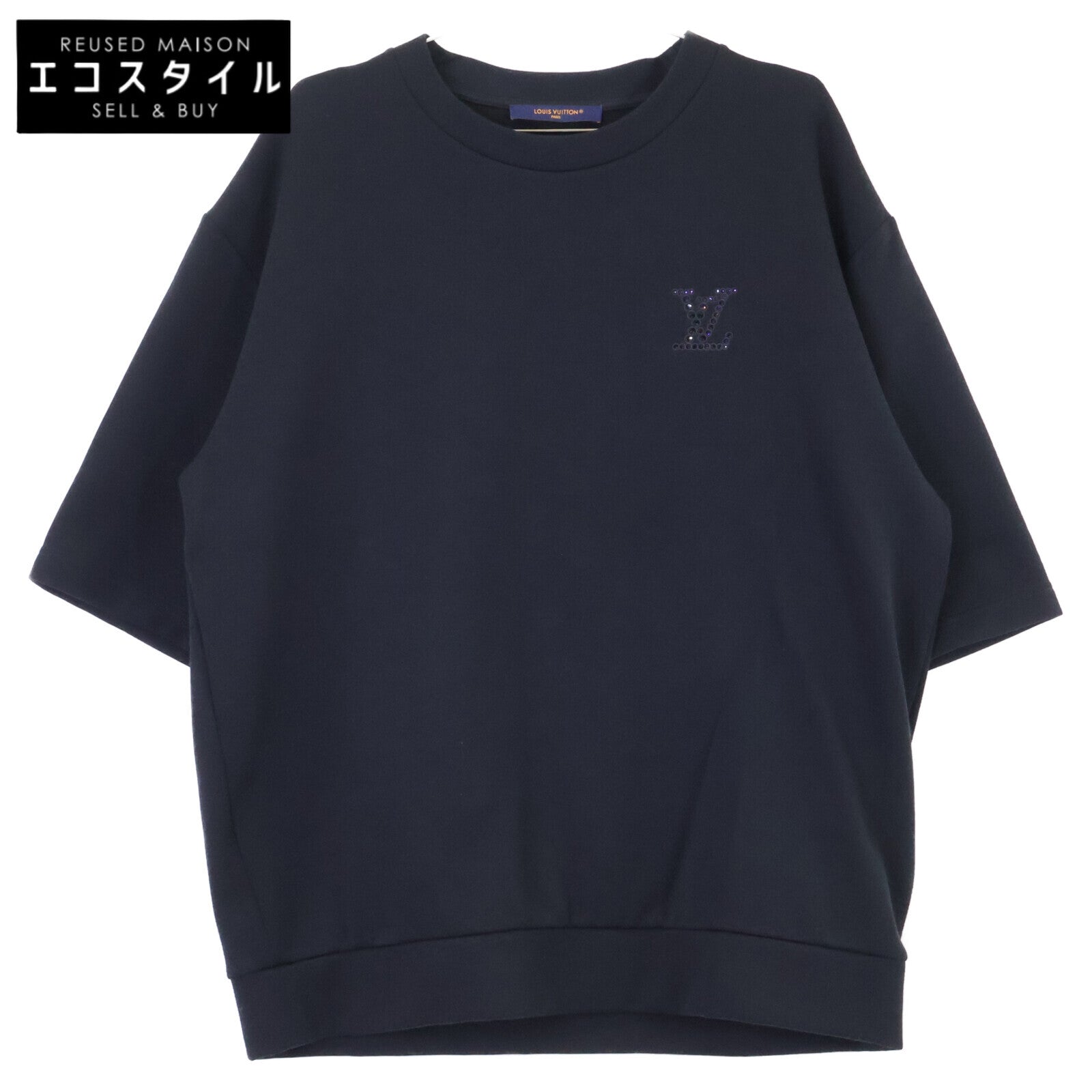 LOUIS VUITTON ルイヴィトン 【美品/国内正規/25年製】RM252ME RWC HTY42W LVエンベリッシュド ジャージー 半袖Tシャツ トップス