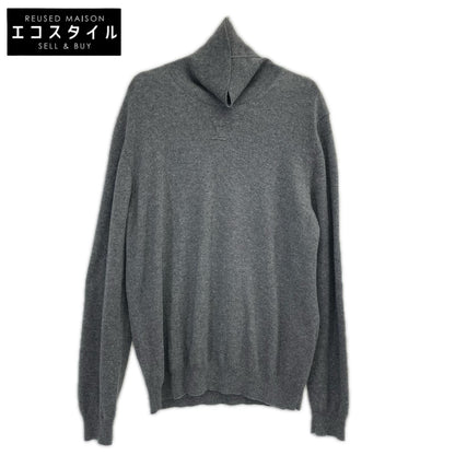 LOUIS VUITTON ルイヴィトン RM221Q JZE HMN41W 22SS グレー カシミヤシルク LV エンボスロゴ インサイドアウト タートルネックニット トップス