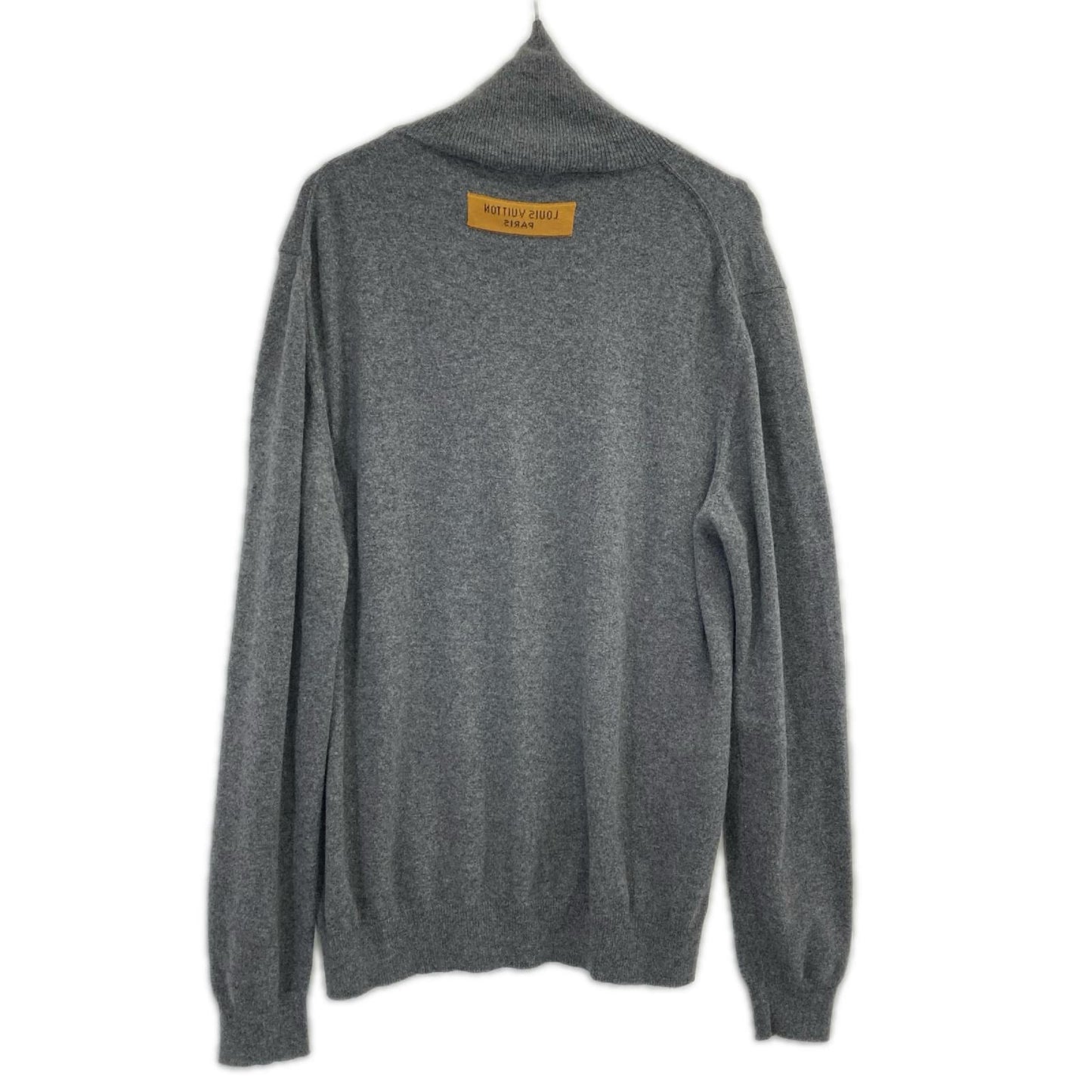 LOUIS VUITTON ルイヴィトン RM221Q JZE HMN41W 22SS グレー カシミヤシルク LV エンボスロゴ インサイドアウト タートルネックニット トップス