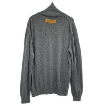 LOUIS VUITTON ルイヴィトン RM221Q JZE HMN41W 22SS グレー カシミヤシルク LV エンボスロゴ インサイドアウト タートルネックニット トップス