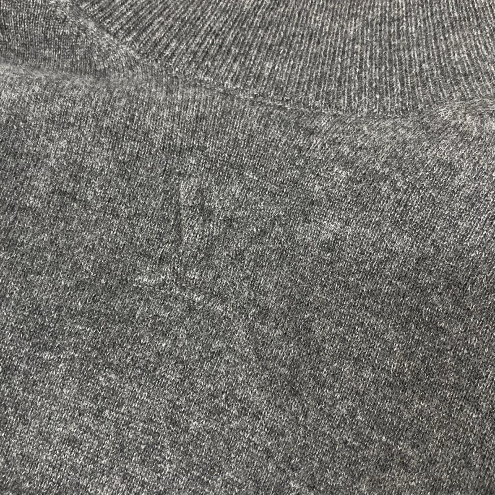 LOUIS VUITTON ルイヴィトン RM221Q JZE HMN41W 22SS グレー カシミヤシルク LV エンボスロゴ インサイドアウト タートルネックニット トップス