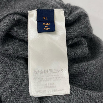 LOUIS VUITTON ルイヴィトン RM221Q JZE HMN41W 22SS グレー カシミヤシルク LV エンボスロゴ インサイドアウト タートルネックニット トップス