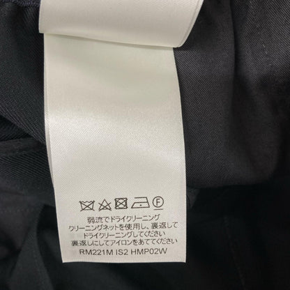 LOUIS VUITTON ルイヴィトン RM221M IS2 HMP02W 22SS ブラック ウール100 LVロゴウエスト ワンタックリラックストレートパンツ ボトムス