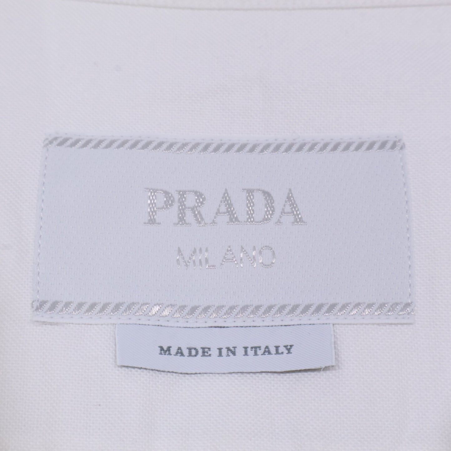 PRADA プラダ 【国内正規/23年製】UCS414 ロゴ刺繍 ワンポケット 半袖オープンカラーシャツ トップス