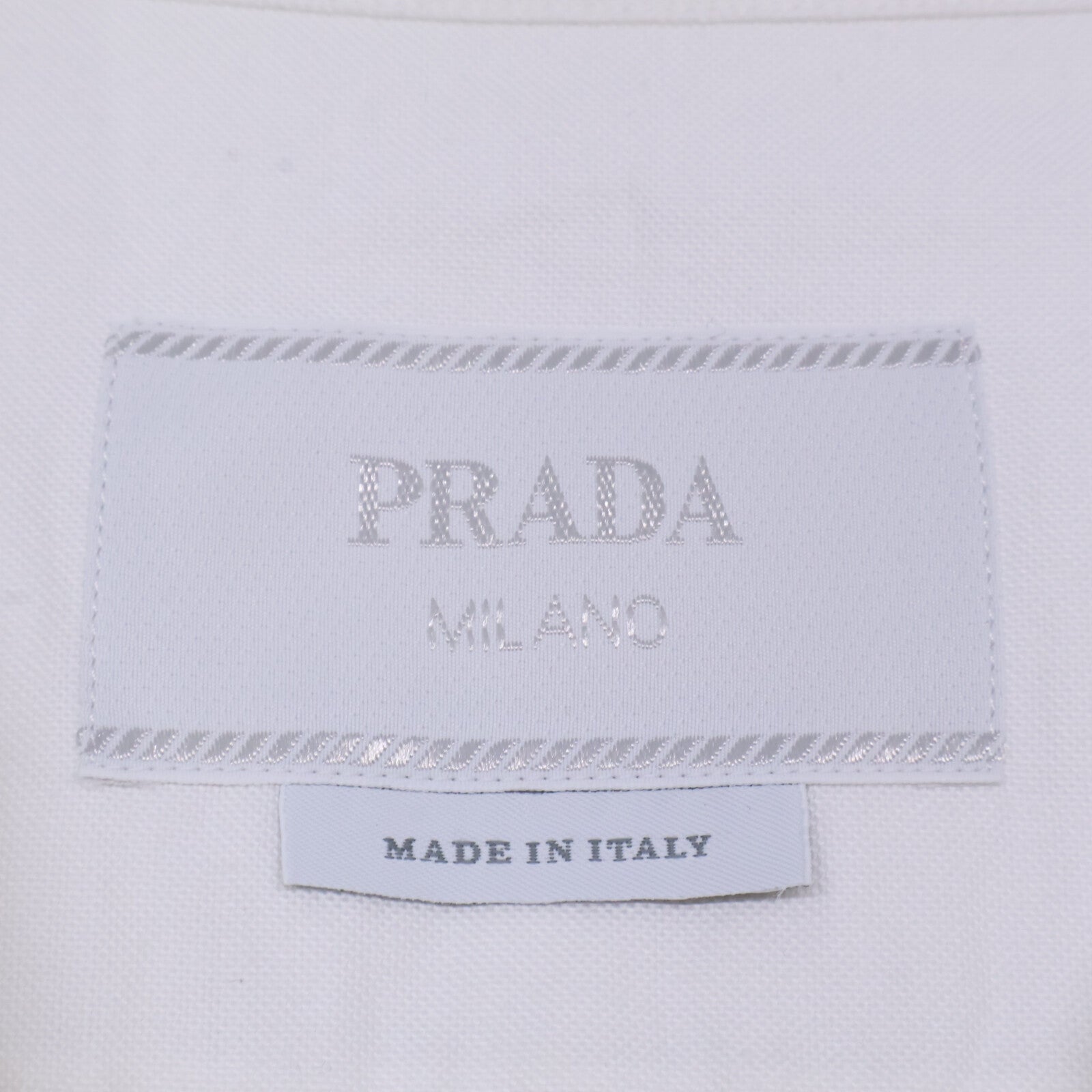 PRADA プラダ 【国内正規/23年製】UCS414 ロゴ刺繍 ワンポケット 半袖オープンカラーシャツ トップス