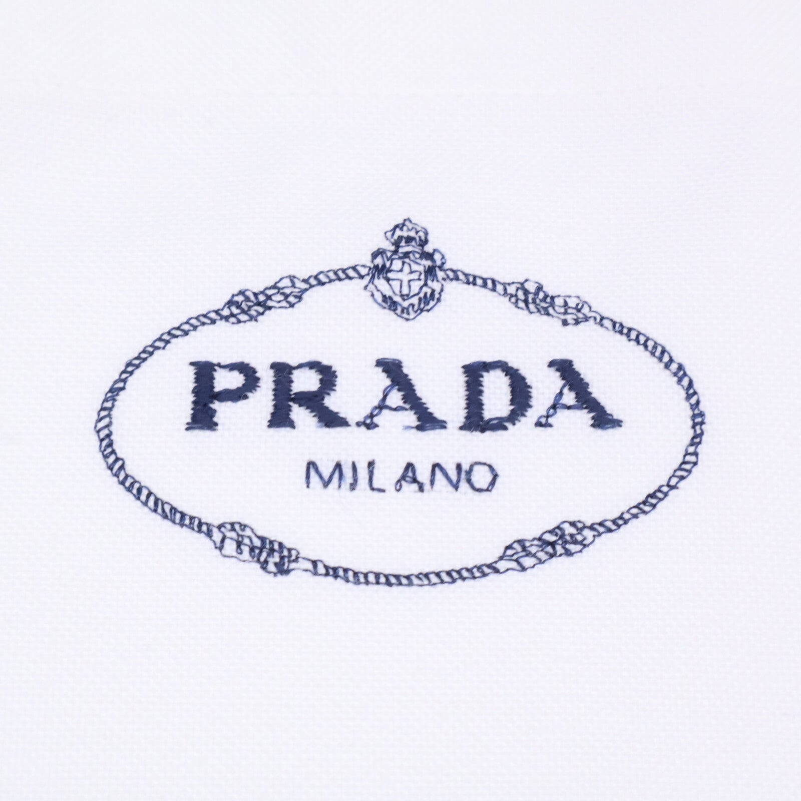 PRADA プラダ 【国内正規/23年製】UCS414 ロゴ刺繍 ワンポケット 半袖オープンカラーシャツ トップス