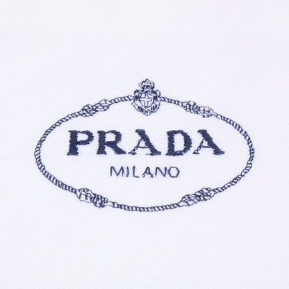 PRADA プラダ 【国内正規/23年製】UCS414 ロゴ刺繍 ワンポケット 半袖オープンカラーシャツ トップス