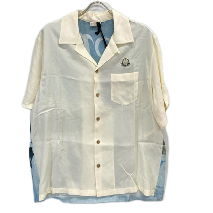 MONCLER モンクレール 【GENIUS】×MERCEDES-BENZ BY NIGO 24年製 アイボリー CAMICIA バックプリントショートスリーブオープンカラーシャツ トップス