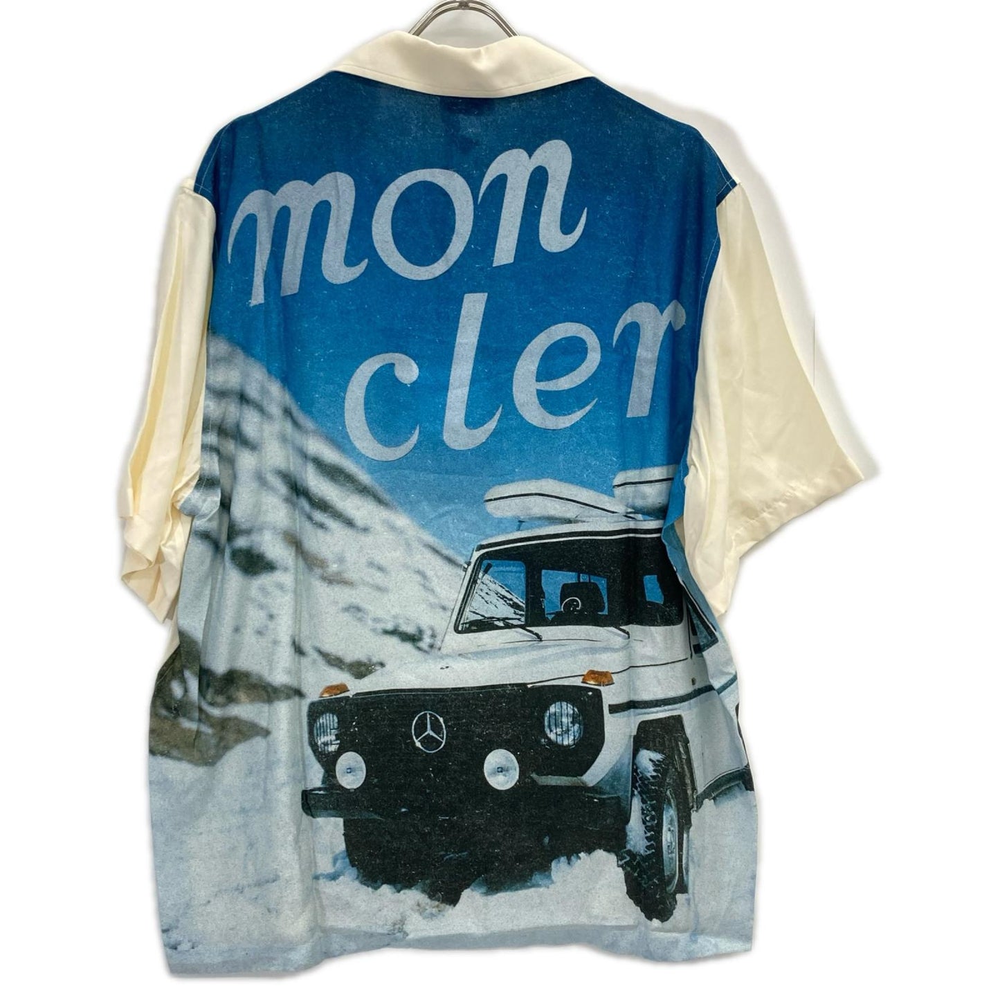 MONCLER モンクレール 【GENIUS】×MERCEDES-BENZ BY NIGO 24年製 アイボリー CAMICIA バックプリントショートスリーブオープンカラーシャツ トップス