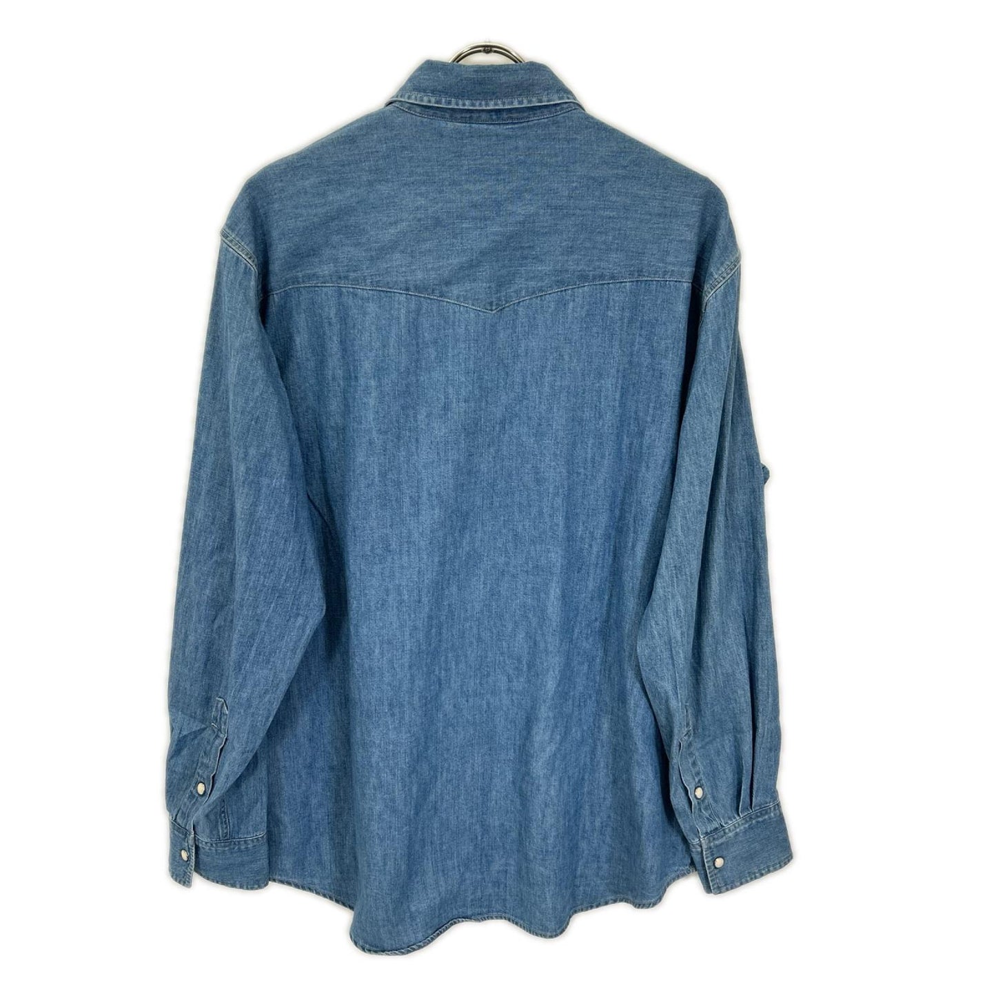AURALEE オーラリー A24SS01GS 24SS WASHED INDIGO SELVEDGE SUPER LIGHT DENIM SHIRT ロングスリーブデニムシャツ トップス