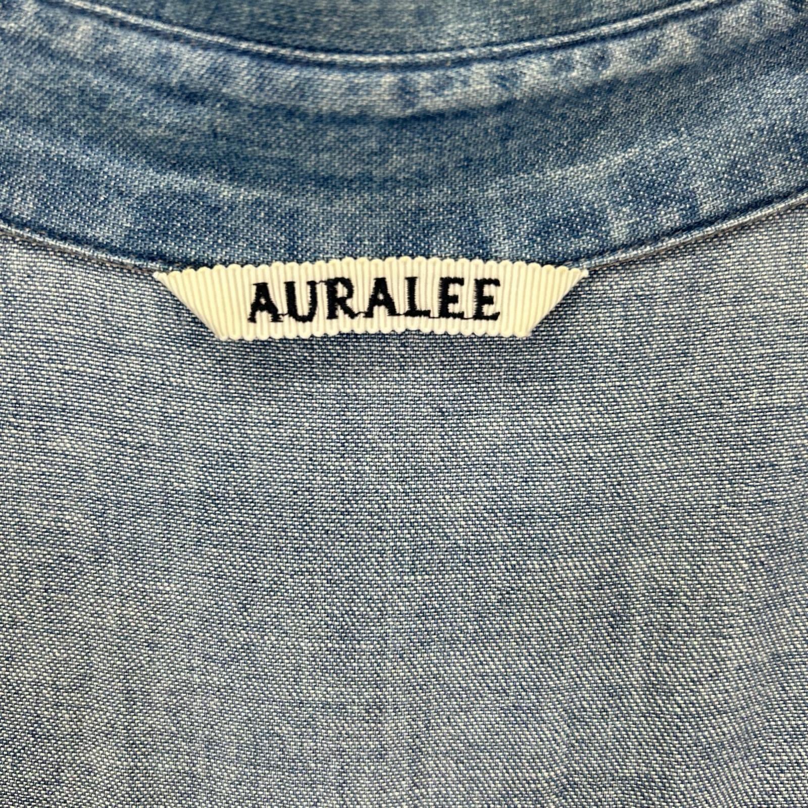 AURALEE オーラリー A24SS01GS 24SS WASHED INDIGO SELVEDGE SUPER LIGHT DENIM SHIRT ロングスリーブデニムシャツ トップス