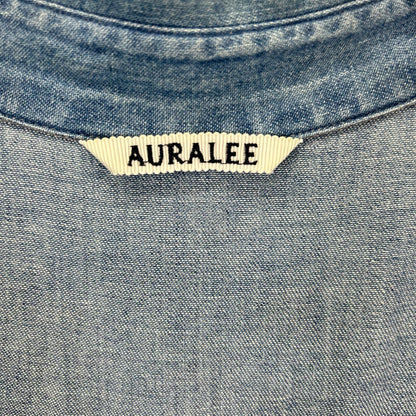 AURALEE オーラリー A24SS01GS 24SS WASHED INDIGO SELVEDGE SUPER LIGHT DENIM SHIRT ロングスリーブデニムシャツ トップス