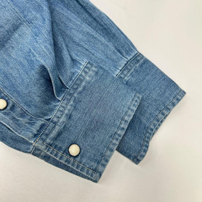 AURALEE オーラリー A24SS01GS 24SS WASHED INDIGO SELVEDGE SUPER LIGHT DENIM SHIRT ロングスリーブデニムシャツ トップス