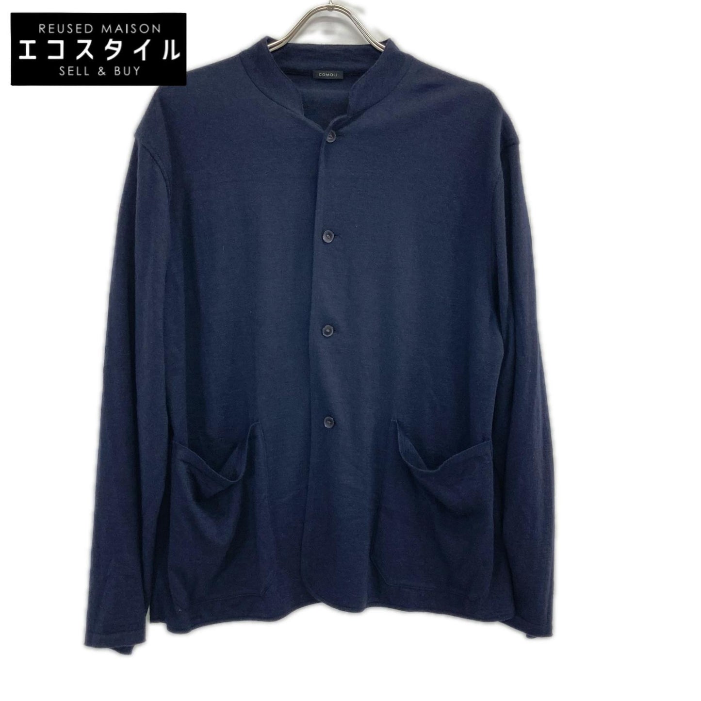 COMOLI コモリ X01-06005 23SS ネイビー カシミヤシルク カシミヤシルクニットジャケット トップス