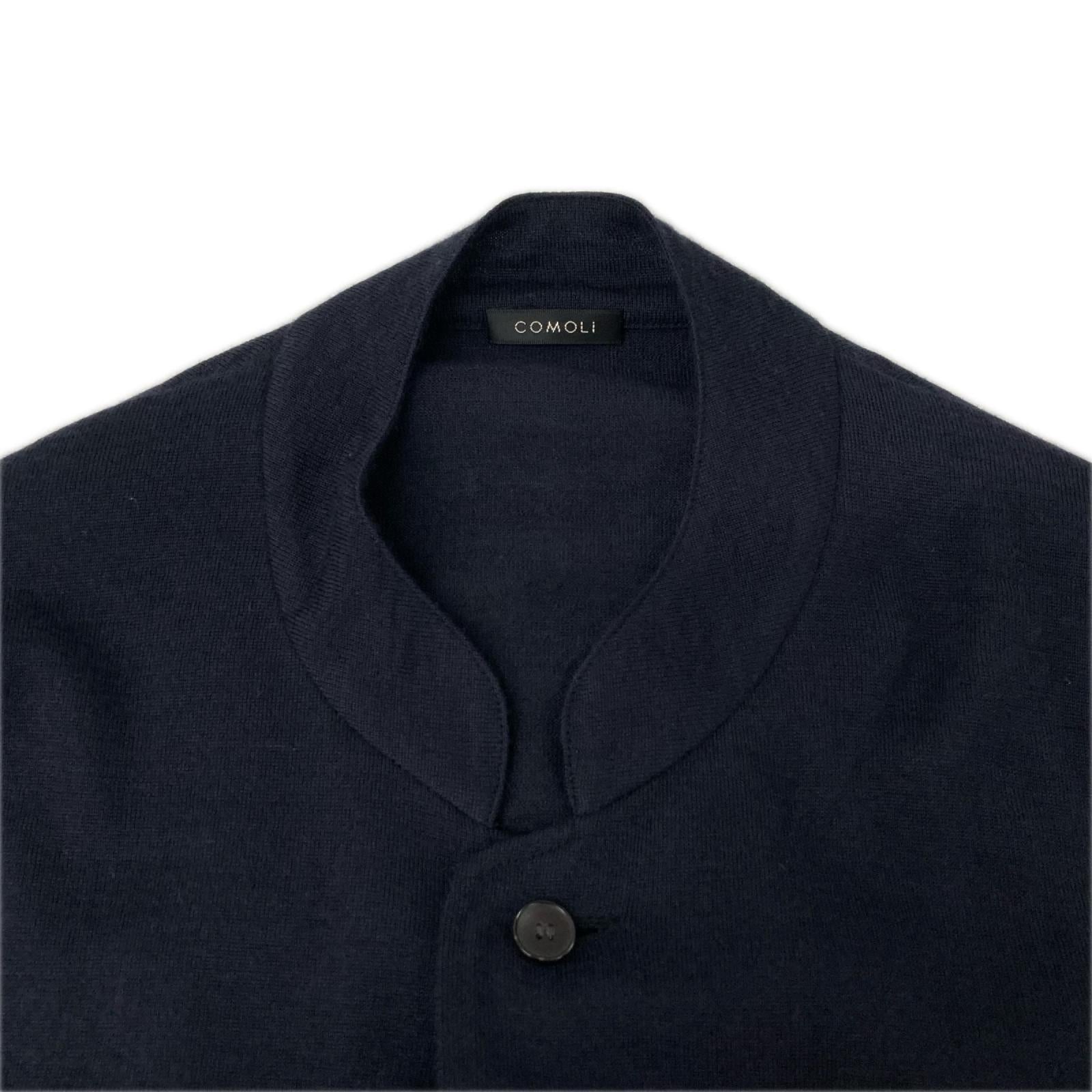 COMOLI コモリ X01-06005 23SS ネイビー カシミヤシルク カシミヤシルクニットジャケット トップス