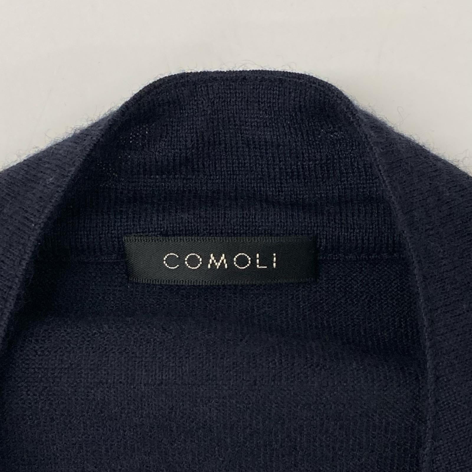 COMOLI コモリ X01-06005 23SS ネイビー カシミヤシルク カシミヤシルクニットジャケット トップス