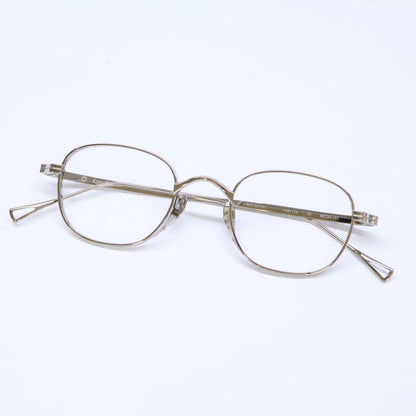 KameManNen カメマンネン KMN114 TS シルバー メタル ワイドスクエアシェイプ 眼鏡/アイウェア 眼鏡