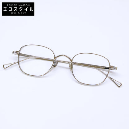 KameManNen カメマンネン KMN114 TS シルバー メタル ワイドスクエアシェイプ 眼鏡/アイウェア 眼鏡