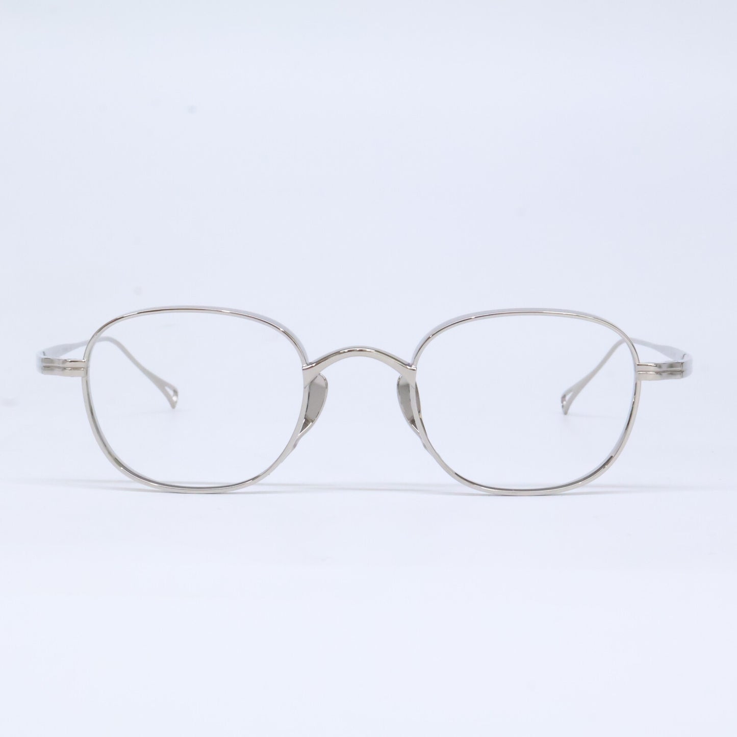 KameManNen カメマンネン KMN114 TS シルバー メタル ワイドスクエアシェイプ 眼鏡/アイウェア 眼鏡
