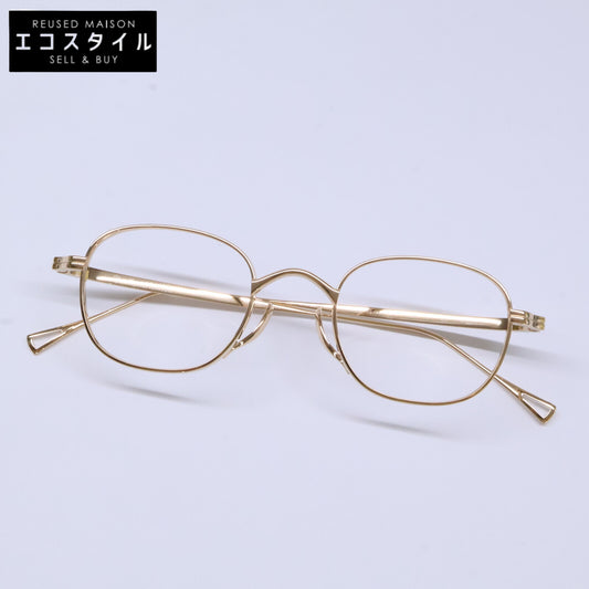 KameManNen カメマンネン KMN114 GD Gold metal wide-square-shape eyeglasses/eyewear eyeglasses
