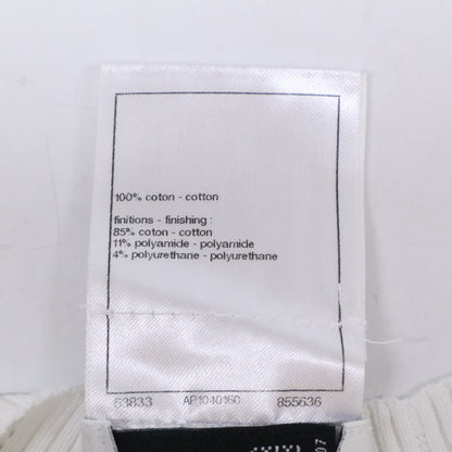 CHANEL シャネル 【美品/国内正規/23SS】P75097K10772 コットン カメリアモチーフ シアー ニットセーター トップス