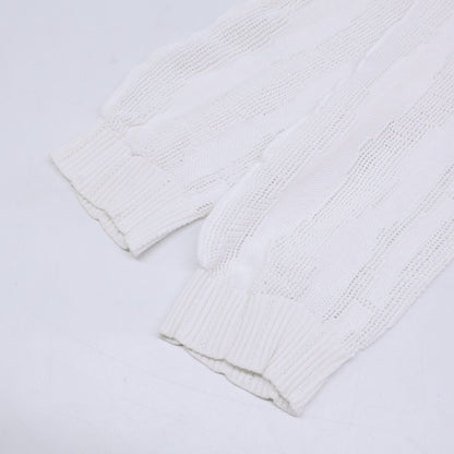 CHANEL シャネル 【美品/国内正規/23SS】P75097K10772 コットン カメリアモチーフ シアー ニットセーター トップス
