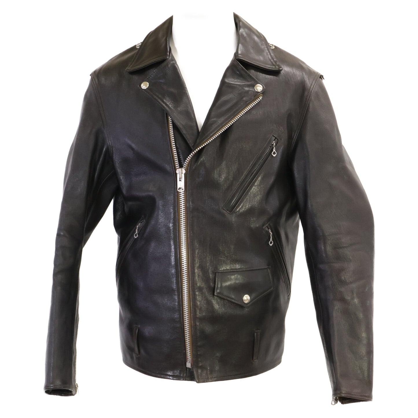 FINECREEKLEATHERS ファインクリークレザーズ Leon Custom レオンカスタム ホースハイド ダブルライダースジャケット ジャケット
