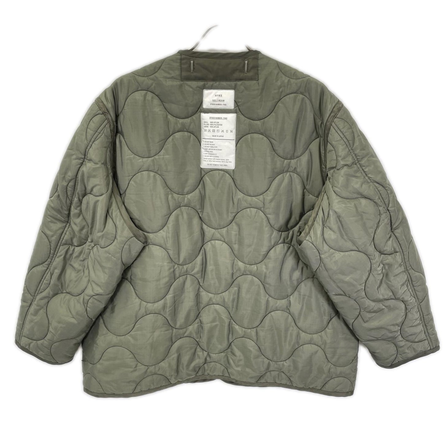 HYKE ハイク 17402 カーキ ナイロン QUILTED LINER JACKET/キルティングライナージャケット ジャケット