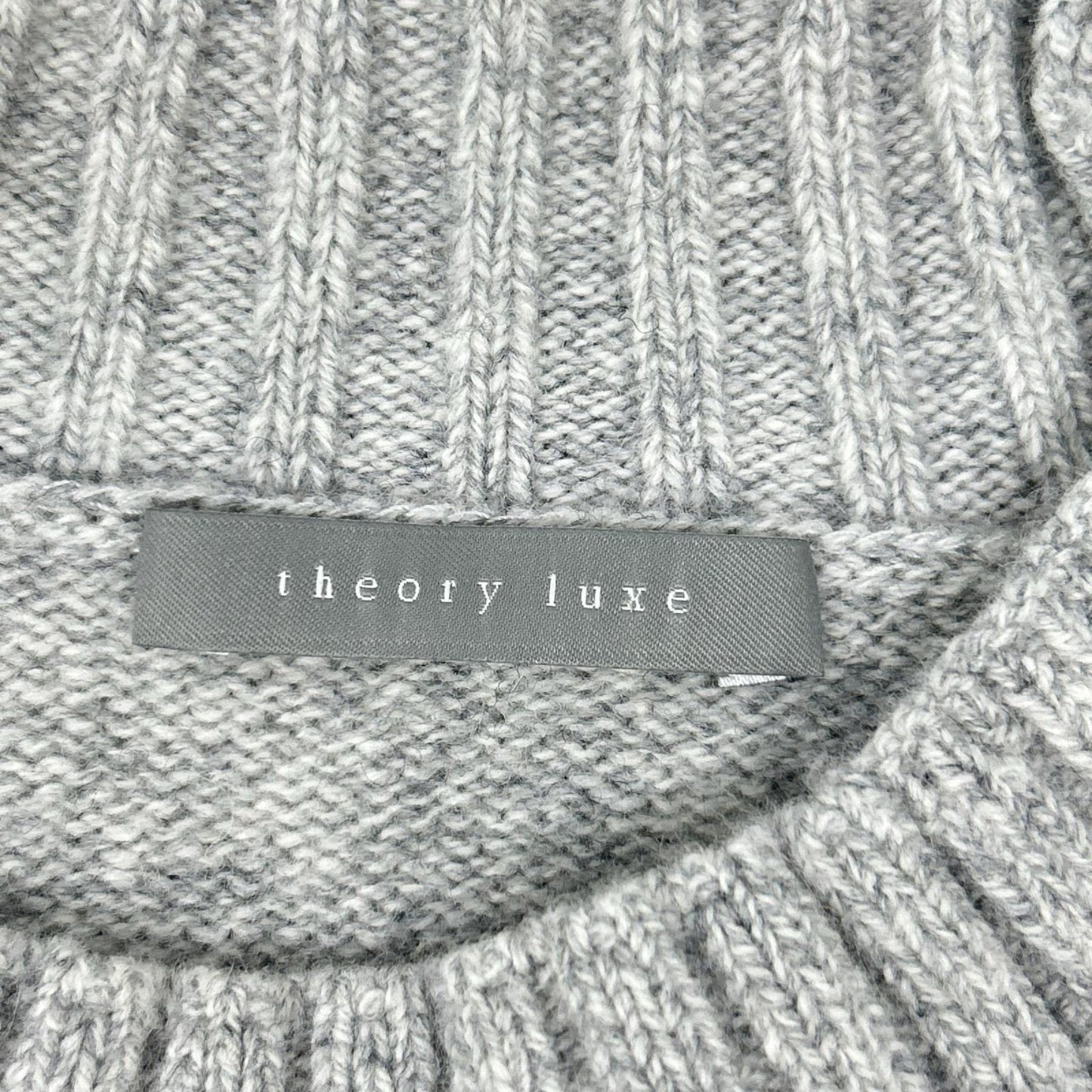 theory luxe セオリーリュクス 24年製 グレー ウール カシミヤ混 MORBI JAY 長袖 ニットセーター トップス