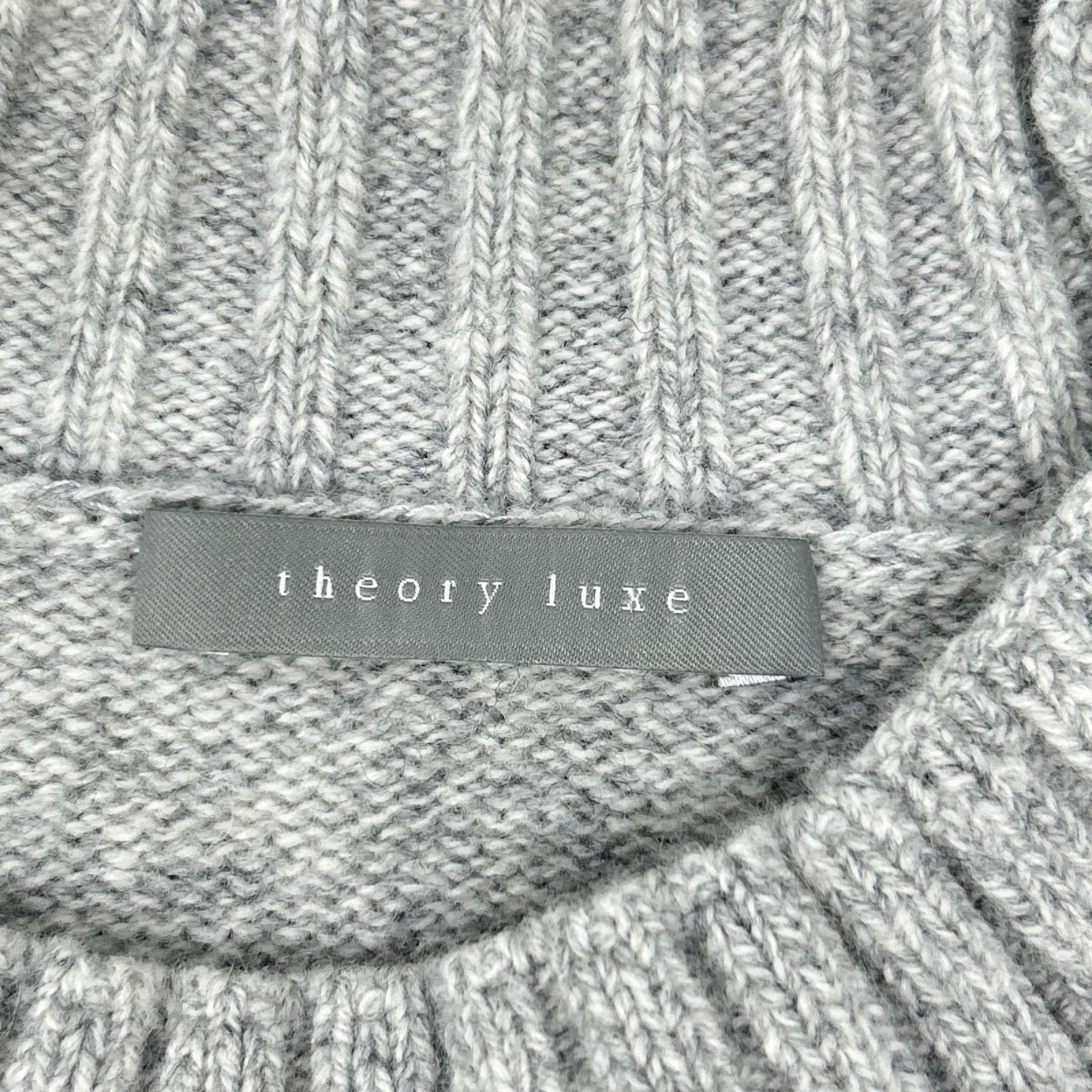 theory luxe セオリーリュクス 24年製 グレー ウール カシミヤ混 MORBI JAY 長袖 ニットセーター トップス
