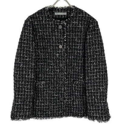 theory luxe セオリーリュクス 03-5104149 25年製 ブラック Noma Tweed Molly Jacket/ツイードジャケット ジャケット