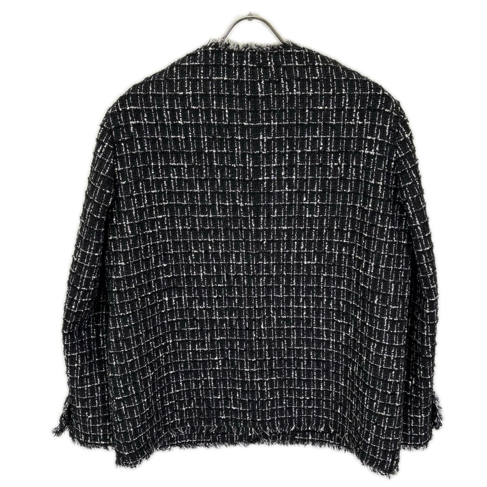 theory luxe セオリーリュクス 03-5104149 25年製 ブラック Noma Tweed Molly Jacket/ツイードジャケット ジャケット