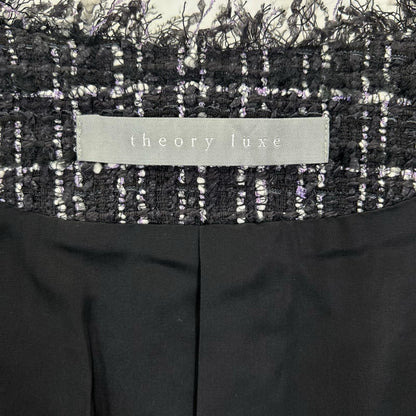 theory luxe セオリーリュクス 03-5104149 25年製 ブラック Noma Tweed Molly Jacket/ツイードジャケット ジャケット