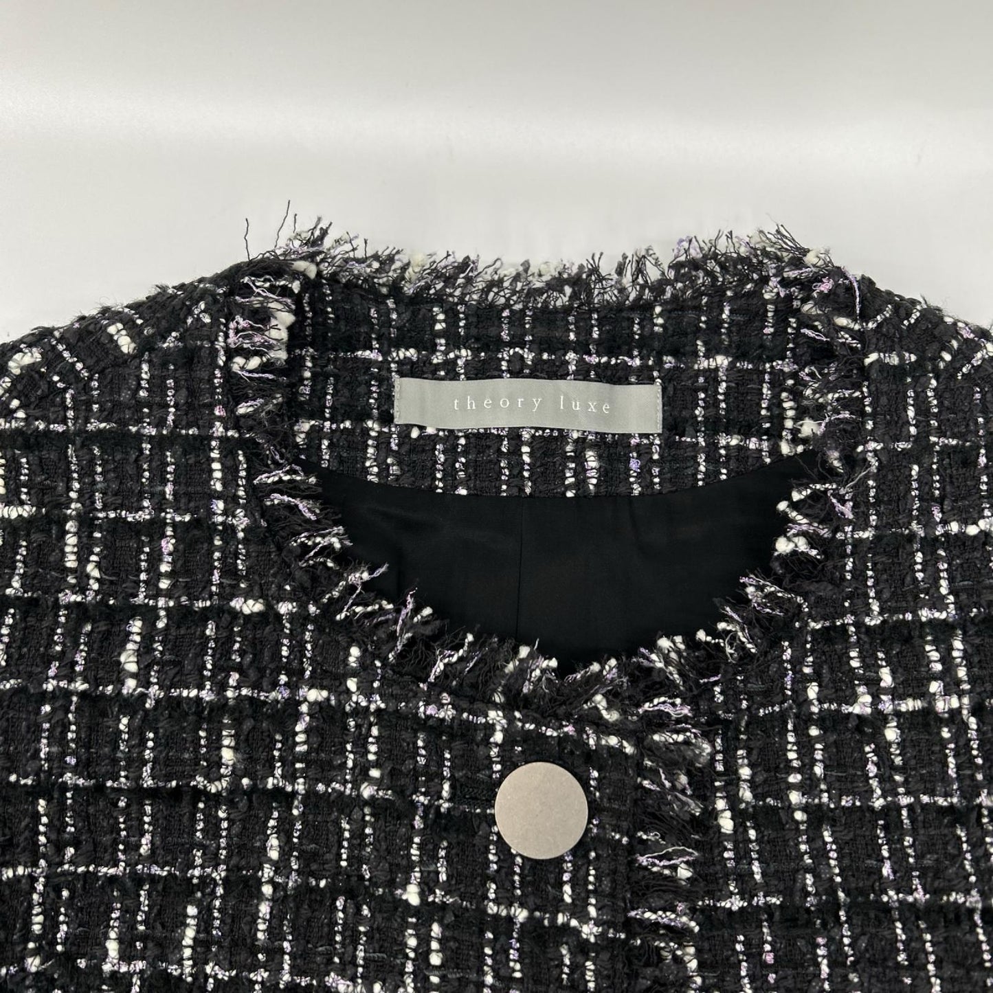 theory luxe セオリーリュクス 03-5104149 25年製 ブラック Noma Tweed Molly Jacket/ツイードジャケット ジャケット