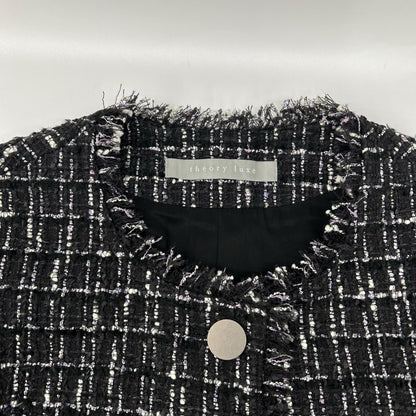theory luxe セオリーリュクス 03-5104149 25年製 ブラック Noma Tweed Molly Jacket/ツイードジャケット ジャケット