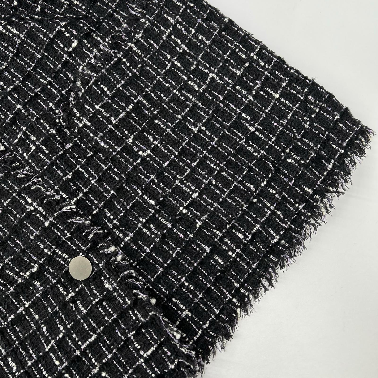 theory luxe セオリーリュクス 03-5104149 25年製 ブラック Noma Tweed Molly Jacket/ツイードジャケット ジャケット