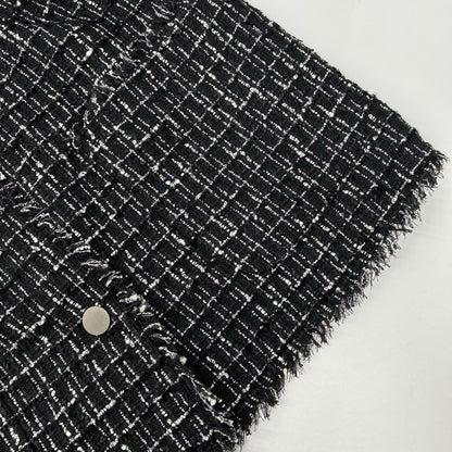 theory luxe セオリーリュクス 03-5104149 25年製 ブラック Noma Tweed Molly Jacket/ツイードジャケット ジャケット