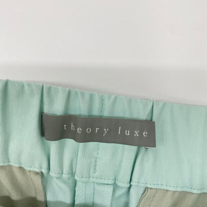 theory luxe セオリーリュクス 25年製 ミントグリーン リネン ウエストゴム ワイドストレートパンツ ボトムス