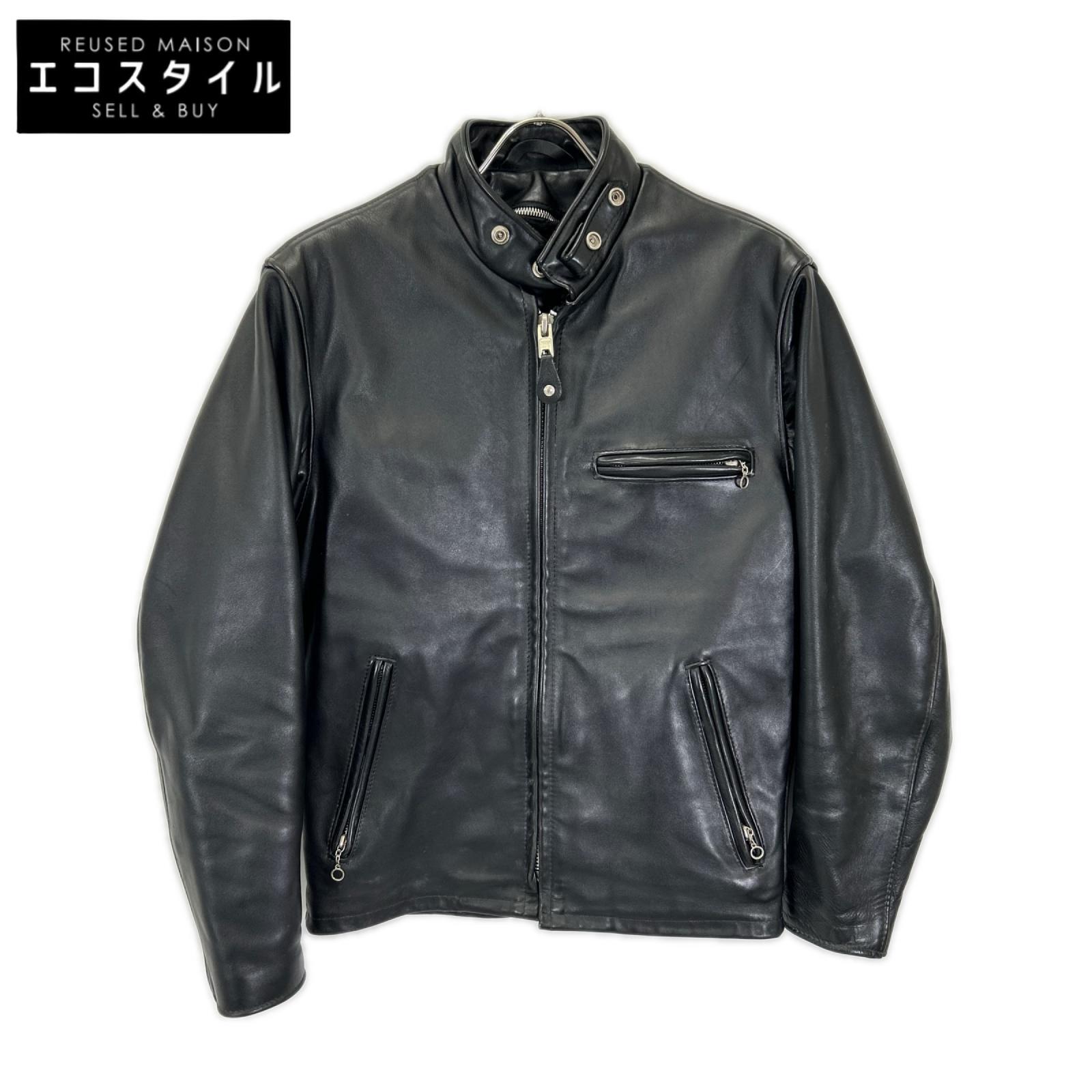 schott ショット ブラック 641 ライナー付きシングルライダースジャケット ジャケット