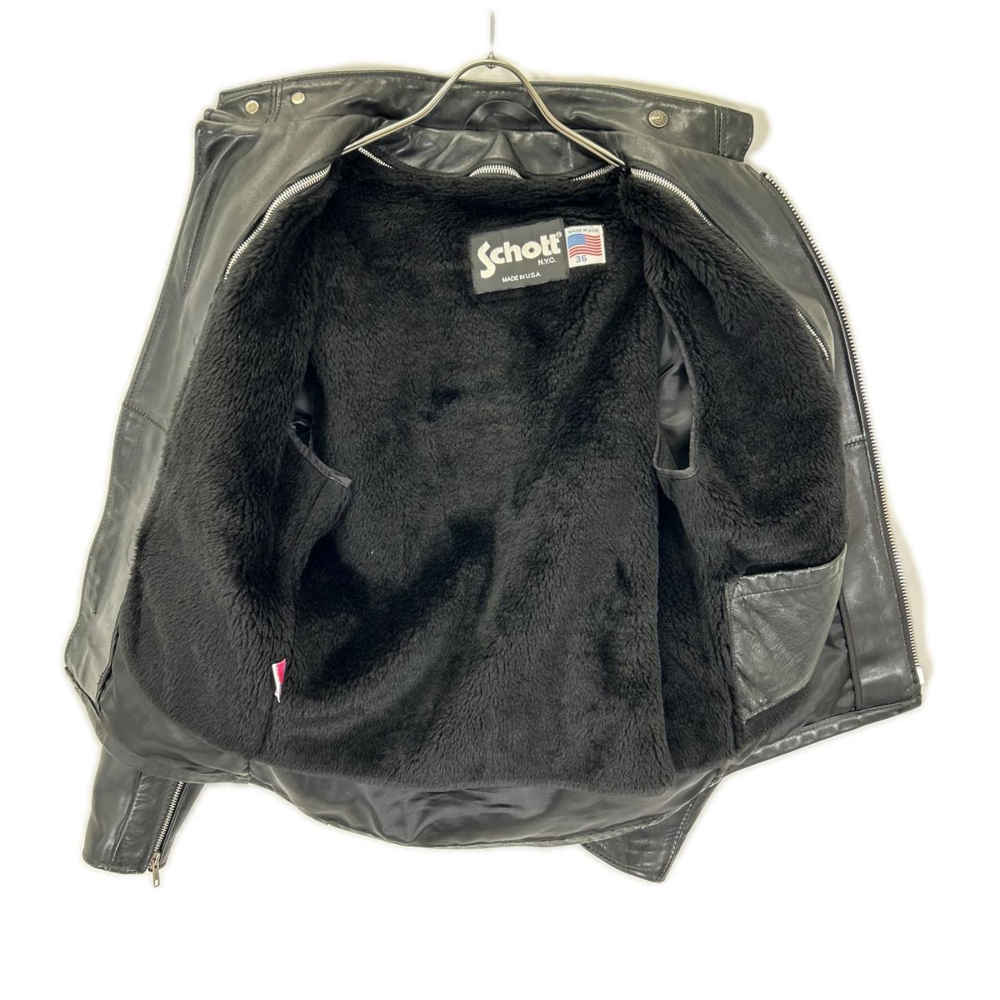 schott ショット ブラック 641 ライナー付きシングルライダースジャケット ジャケット
