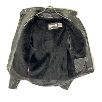 schott ショット ブラック 641 ライナー付きシングルライダースジャケット ジャケット