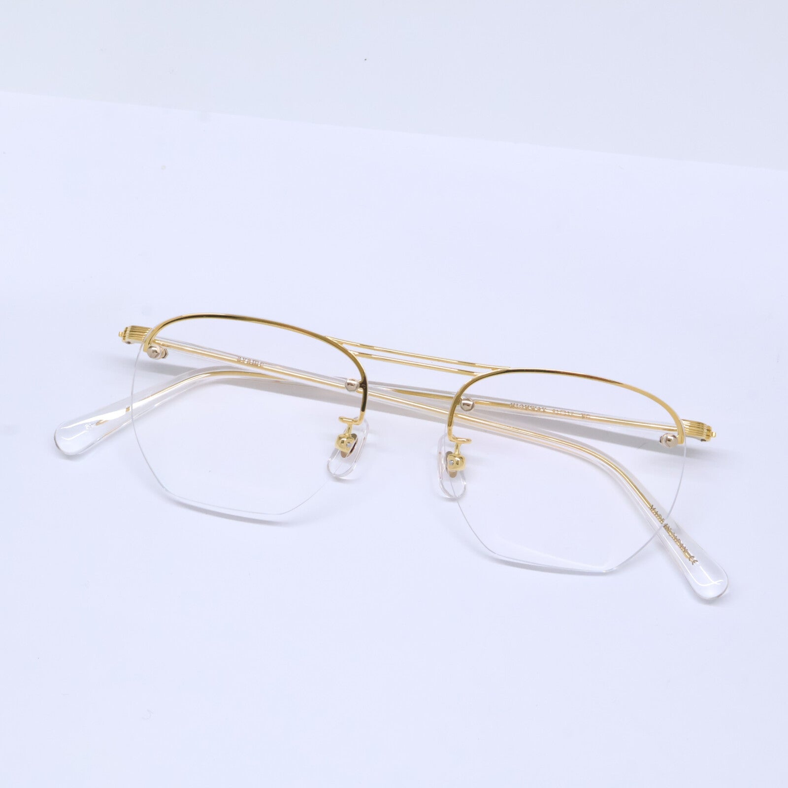 ayame アヤメ 【美品】HIGHWAY YG ハイウェイ ツーポイント ストロベリーシェイプ アイウェア 眼鏡