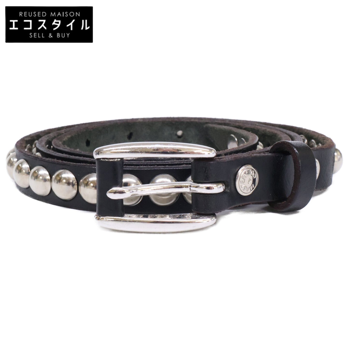 MASTER&Co. マスターアンドコー 【美品】MC1605 DAYTONA STUDS 15mm BELT デイトナスタッズ レザー ベルト