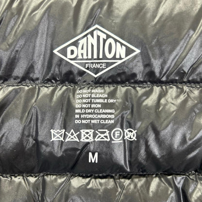 DANTON ダントン ブラック ナイロン ノーカラー ダウンジャケット ジャケット