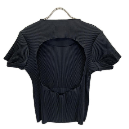 todo kotohayokozawa トゥードゥー コトハヨコザワ ブラック wave tiny top short sleeve プリーツデザインショートスリーブトップス トップス